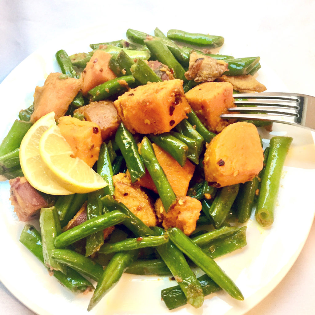 Green Beans with Sweet Potatoes